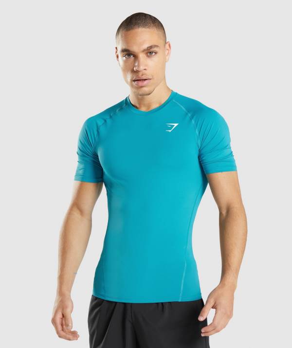 Panske Tricka Gymshark Element Baselayer Modre | IG0924871